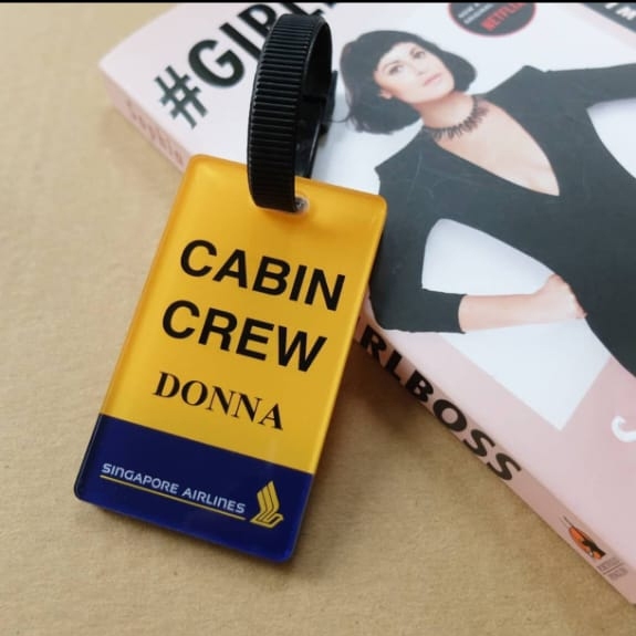 GANTUNGAN Luggage Tag SA Singapore Airlines CABIN CREW unOfficial Tag Suitcase Hanger Bag custom Name Saudia Air Asia Thai