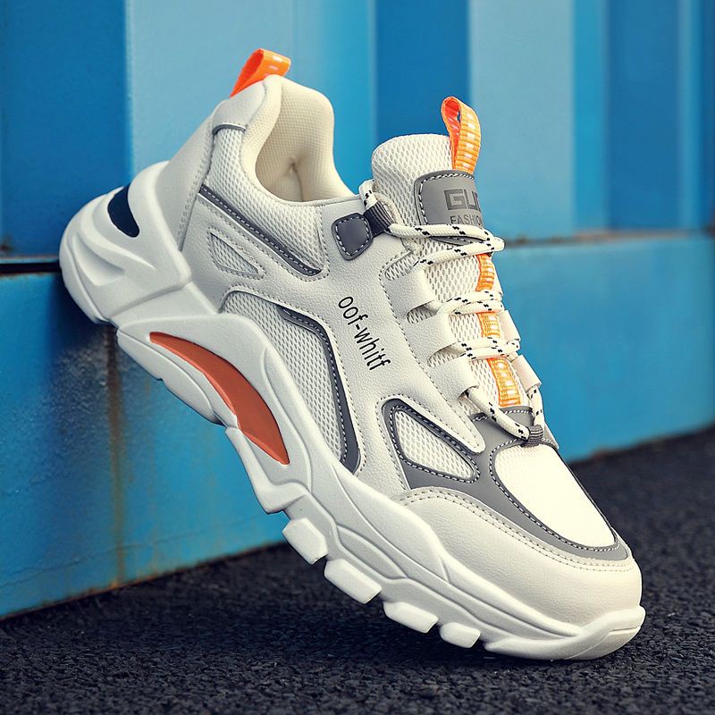 New?Dad Shoes MaleinsTrendy Shoes Summer Breathable Thin Mesh Sports Casual Versatile Trendy Men's White Shoes Mesh Surf